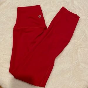 lululemon size 0 align full length leggings in red